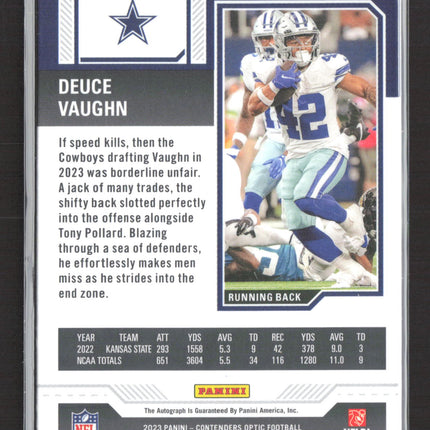 2023 Panini Contenders Optic Deuce Vaughn #108 RC Auto