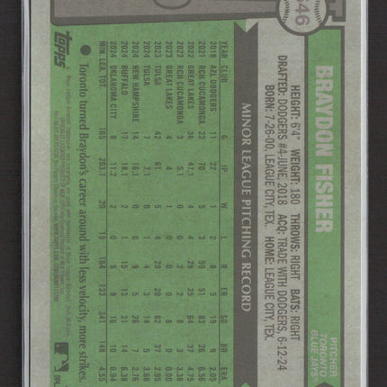 2025 Topps Heritage Braydon Fisher #646 Green Border RC 04/99