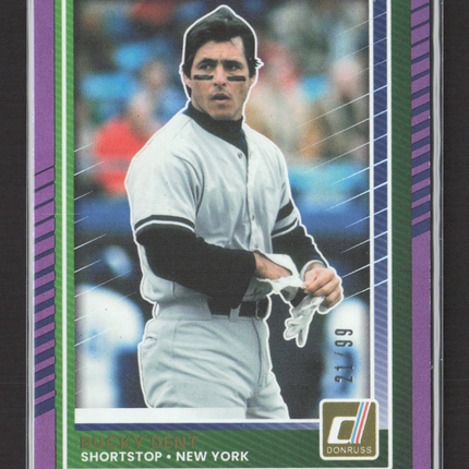 2025 Panini Donruss Baseball Bucky Dent #14 Purple 21/99