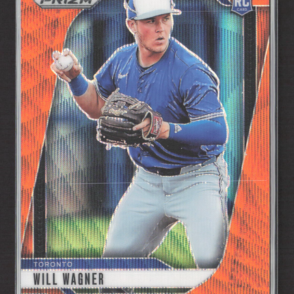 2025 Panini Prizm Will Wagner #171 Orange Wave Orange Wave RC 39/49
