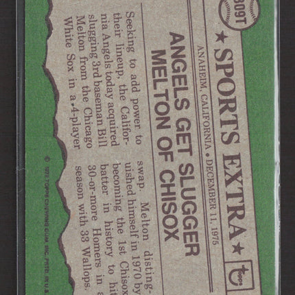 1976 Topps Traded Bill Melton #309T 2025 50th Anniversary Stamp