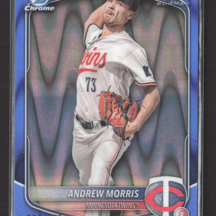2025 Bowman Chrome Andrew Morris #BCP-90 Blue RayWave Refractor /150