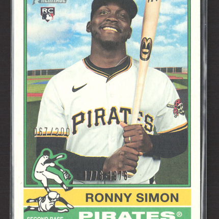 2024 Topps Heritage Ronny Simon #521 RC 067/200
