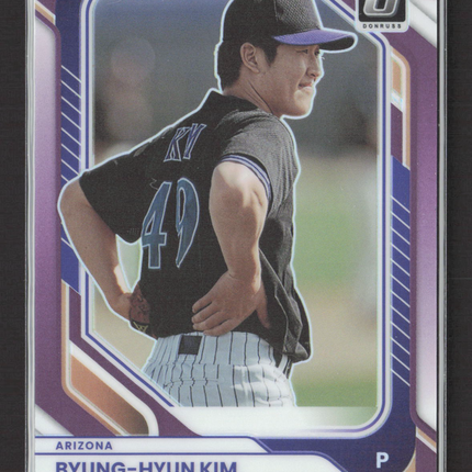 2026 Panini Donruss Optic Prizm Byung-Hyun Kim #4 Purple 28/49