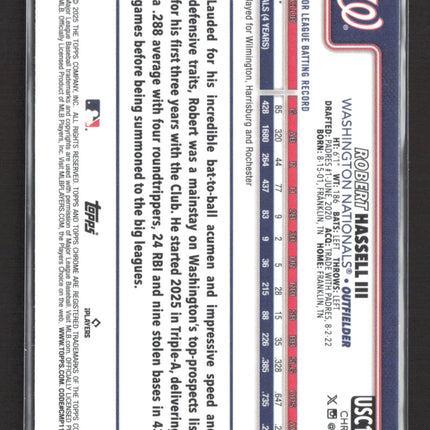 2025 Topps Chrome Robert Hassell III #USC154 Negative Refractor