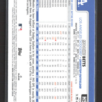2025 Topps Holiday Mookie Betts #H52 Blue