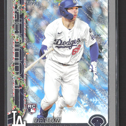 2025 Topps Holiday Dalton Rushing #H105 RC Glitter