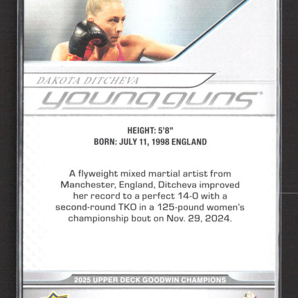 2025 Upper Deck Goodwin Champions Young Guns Dakota Ditcheva #YG-42