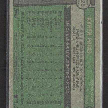 2024 Topps Heritage Kyren Paris #528 Black Border