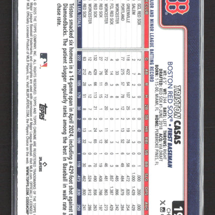 2024 Topps Chrome Triston Casas #192 Purple Logofractor 120/250