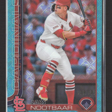 2025 Topps Chrome Lars Nootbaar #108 Aqua Logofractor 108/109