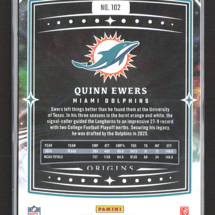2025 Panini Origins Football Quinn Ewers #102 RC