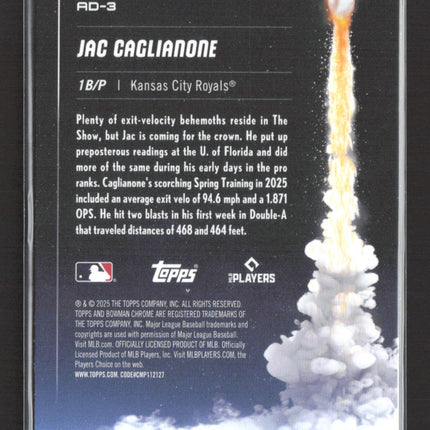 2025 Bowman Chrome Adios Jac Caglianone #AD-3