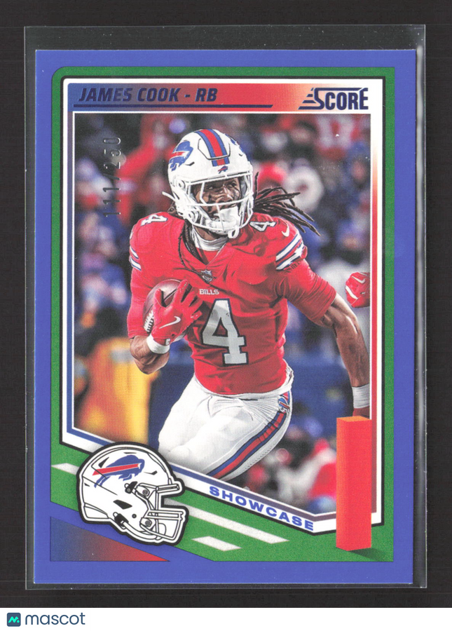2025 Panini Score Showcase James Cook #124 111/250