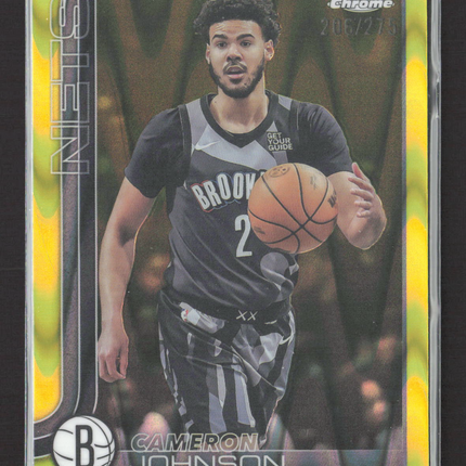 2025 Topps Chrome Cameron Johnson #84 Yellow RayWave 206/275