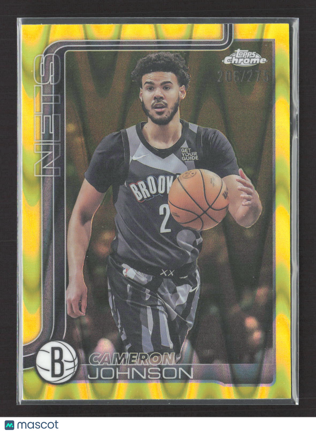 2025 Topps Chrome Cameron Johnson #84 Yellow RayWave 206/275