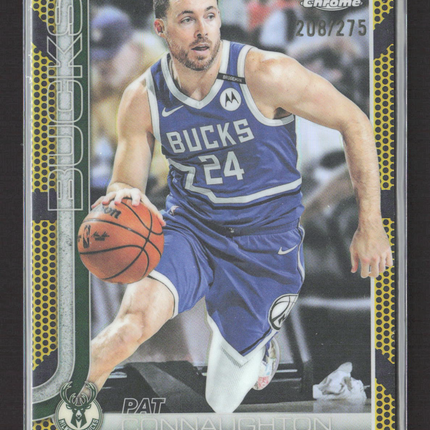 2025 Topps Chrome Pat Connaughton #190 Yellow Basketball 208/275