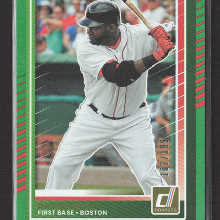 2025 Panini Donruss Baseball David Ortiz #61 Green 102/199