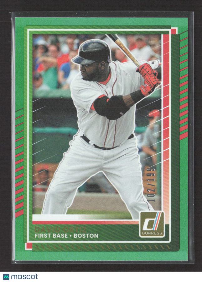 2025 Panini Donruss Baseball David Ortiz #61 Green 102/199