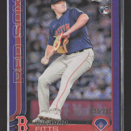 2025 Topps Chrome Richard Fitts #72 Purple Logofractor 036/250 RC