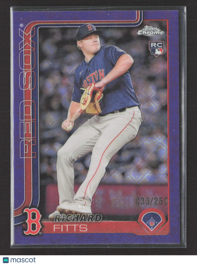 2025 Topps Chrome Richard Fitts #72 Purple Logofractor 036/250 RC
