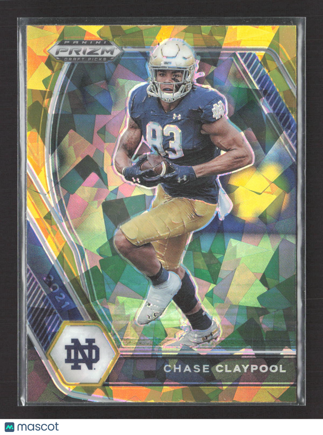 2021 Panini Prizm Draft Picks Chase Claypool #54 Gold Ice
