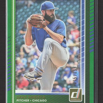 2025 Panini Donruss Baseball Jake Arrieta #11 Green 015/199