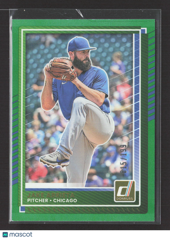 2025 Panini Donruss Baseball Jake Arrieta #11 Green 015/199
