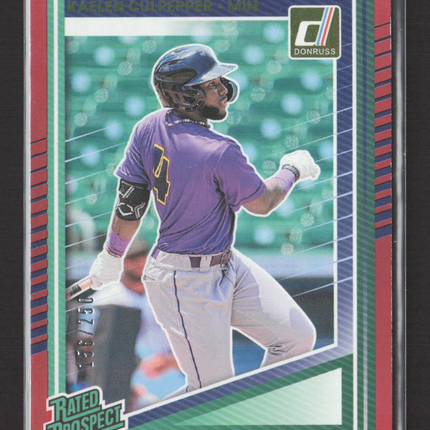 2025 Panini Donruss Baseball Kaelen Culpepper #120 Red Rated Prospect /250