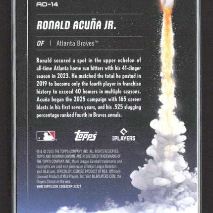 2025 Bowman Chrome Adios Ronald Acuna Jr. #AD-14