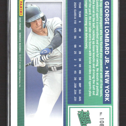 2025 Panini Donruss Baseball George Lombard Jr. #108 Blue 048/149