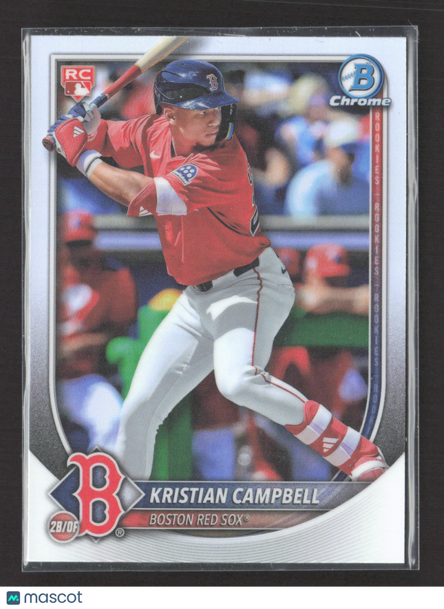 2025 Topps Bowman Chrome Kristian Campbell #58 RC Red Logo