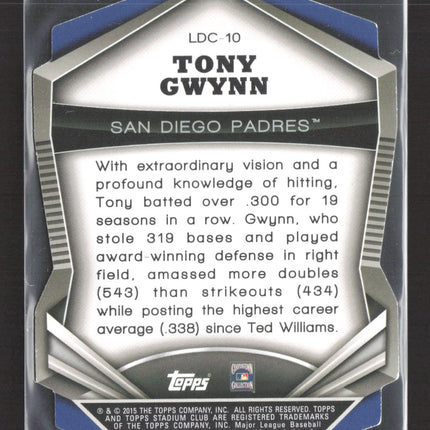 2015 Topps Stadium Club Legends Die-Cut Tony Gwynn #LDC-10
