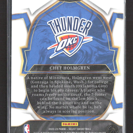 2023 Panini Select Concourse Chet Holmgren #83 Blue RC