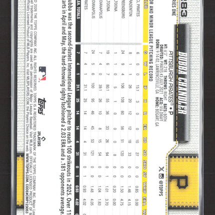 2026 Topps Series One Bubba Chandler #283