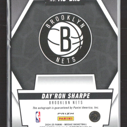 2025 Panini Mosaic Basketball Scripts Day'Ron Sharpe #MS-DRS Auto