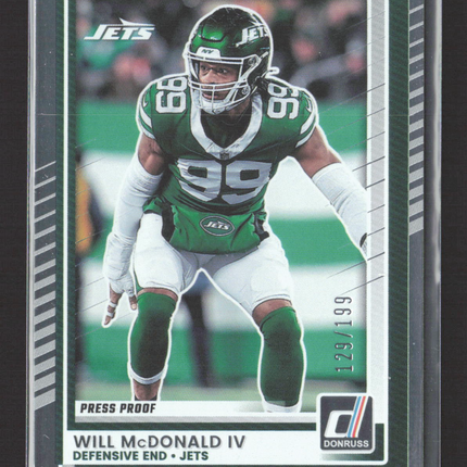 2025 Panini Donruss Football Will McDonald IV #241 Press Proof 129/199