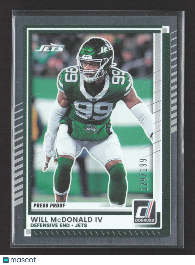 2025 Panini Donruss Football Will McDonald IV #241 Press Proof 129/199