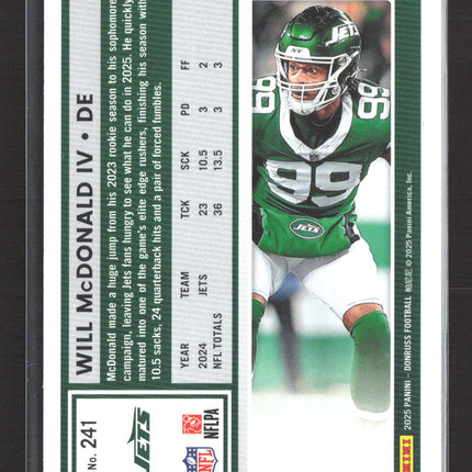 2025 Panini Donruss Football Will McDonald IV #241 Press Proof 129/199