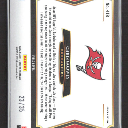 2025 Panini Select Prizm Field Level Chris Godwin #418 23/35