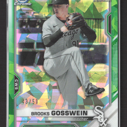 2021 Bowman Chrome Draft Brooks Gosswein #BDC-21 Green Sapphire 43/50