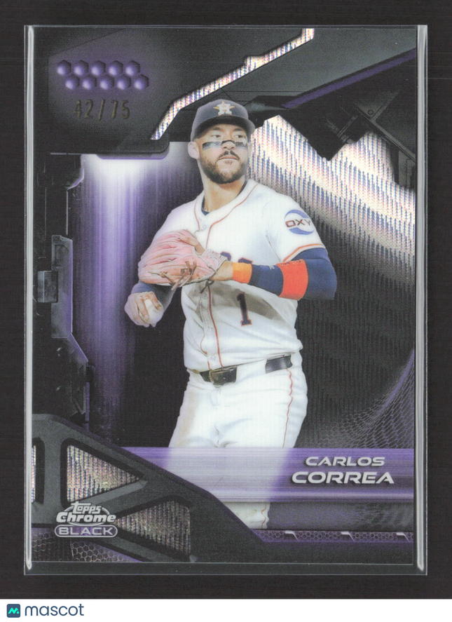 2026 Topps Chrome Black Carlos Correa #112 Purple 42/75
