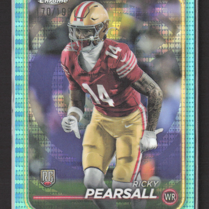 2024 Topps Chrome Ricky Pearsall #243 Aqua Mini-Diamond Refractor RC 70/199