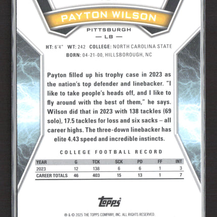 2025 Topps Resurgence Payton Wilson #181 Blue RC 88/99