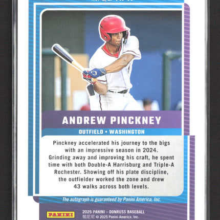 2025 Panini Donruss Signature Series Andrew Pinckney #SG-APK Auto