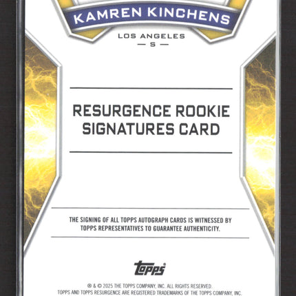 2025 Topps Resurgence Kamren Kinchens #RRS-KK Green 04/15 RC Auto