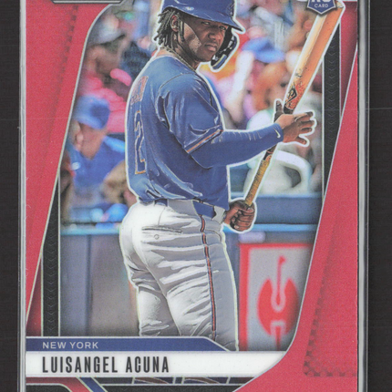 2025 Panini Prizm Baseball Luisangel Acuna #295 Red RC 019/299