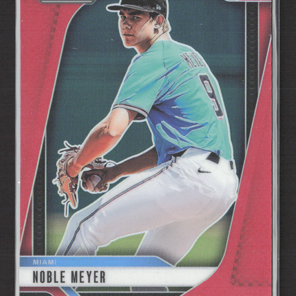 2025 Panini Prizm Baseball Noble Meyer #146 Red 219/299