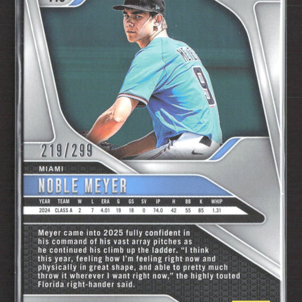 2025 Panini Prizm Baseball Noble Meyer #146 Red 219/299