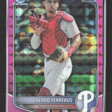 2025 Bowman Chrome Alirio Ferrebus #BCP-198 Pink Geometric 1st Bowman /299